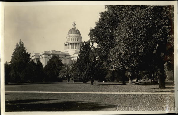 State Capitol Building & Grounds Rare Original Photograph Sacramento California