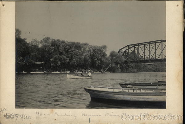 Boat Landing, Russian River - Rare Original Photograph Healdsburg California