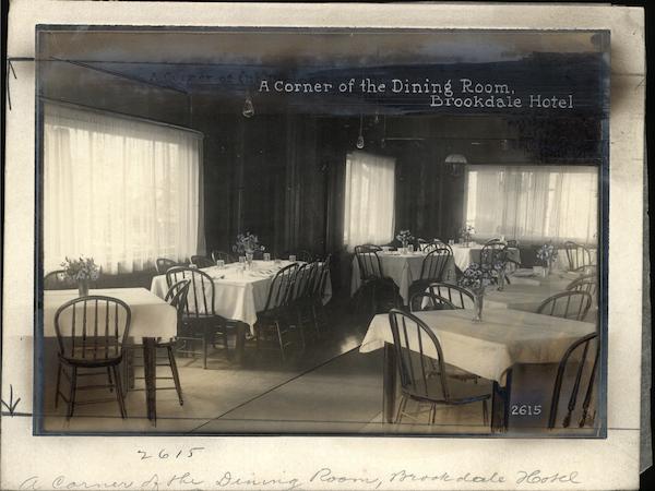 A Corner of the Dining Room Brookdale Hotel Rare Original Photograph California