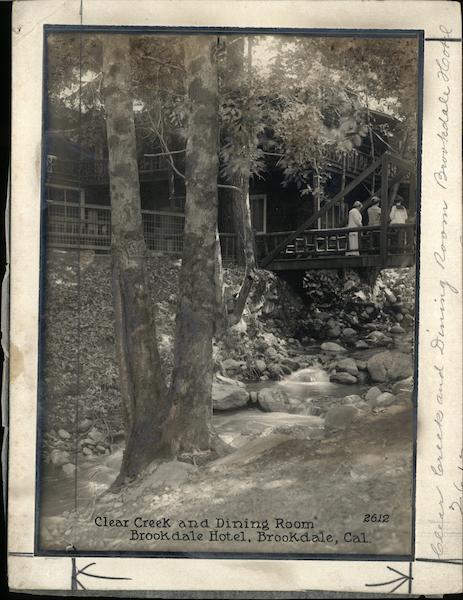 Clear Creek and Dining Room, Brookdale Hotel California