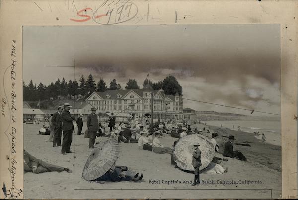 Hotel Capitola and Beach - Rare Original Art California