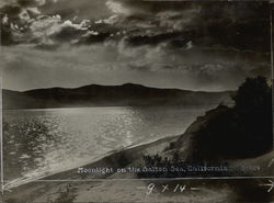 Moonlight on Salton Sea Rare Original Photograph S-689 California Original Photograph Original Photograph Original Photograph