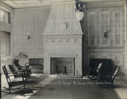 Fireplace of St. George Hotel Rare Original Photograph Santa Cruz, CA Original Photograph Original Photograph Original Photograph