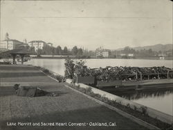 Lake Merritt and Sacred Heart Convent Original Photograph