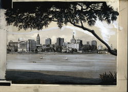 View of Oakland Waterfront Original Photograph