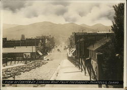 View of Center Stret Looking West from the Viaduct Pocatello, ID Original Photograph Original Photograph Original Photograph