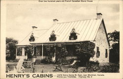 Over 200 Years Old French Canadian Stone House - Henry's Cabins Postcard