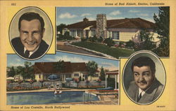 Abbott and Costello and their Homes Celebrities Postcard Postcard Postcard