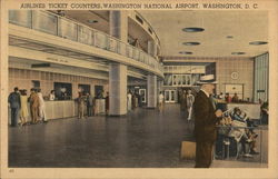 Airlines Ticket Counters, National Airport Washington, DC Washington DC Postcard Postcard Postcard