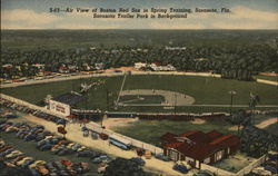 Air View of Boston Red Sox in Spring Training, Sarasota Trailer Park in Background Florida Postcard Postcard Postcard