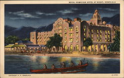 Royal Hawaiian Hotel at Night, Honolulu Postcard Postcard Postcard