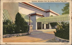 Belvedere Club - Entrance Hot Springs National Park Postcard Postcard Postcard