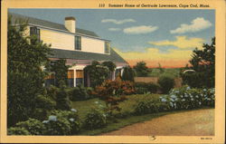 Summer House of Gertrude Lawrence, Cape Cod Postcard