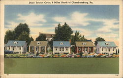 Dixie Tourist Court Chambersburg, PA Postcard Postcard Postcard