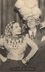 Carmen Miranda dn Tom Breneman Actors Postcard Postcard Postcard