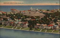 Bird's-Eye View Ocean Grove, NJ Postcard Postcard Postcard