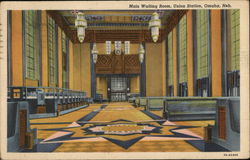 Main Waiting Room, Union Station Omaha, NE Postcard Postcard Postcard