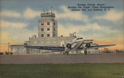 Aircraft at Broome County Airport Postcard