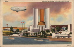 View of Federal Building 1933 Chicago World Fair Postcard Postcard Postcard