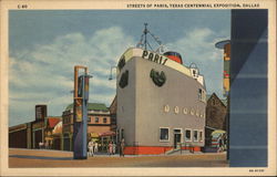 Streets of Paris, Texas Centennial Exposition Dallas, TX Postcard Postcard Postcard