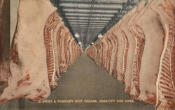 A Swift & Company Beef Cooler Postcard