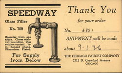 Chicago Faucet Company - Thank You for Your Order Advertising Postcard Postcard Postcard