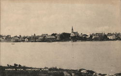 Harbor and Town View Postcard