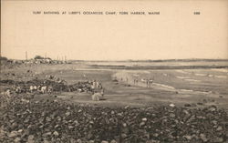 Surf Bathing at Libby's Oceanside Camp Postcard