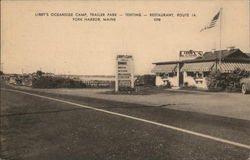 Libby's Oceanside Camp, Trailer Park - Tenting - Restaurant, Route 1A Postcard