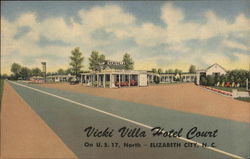 Vicki Villa Hotel Court Postcard