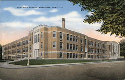 New High School Muscatine, IA Postcard Postcard Postcard