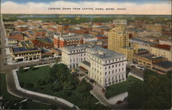 Looking Down From Capitol Dome Boise, ID Postcard Postcard Postcard