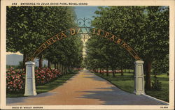 Entrance to Julia Davis Park Boise, ID Postcard Postcard Postcard