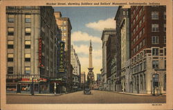 Market Street, Showing Soldiers and Sailors Monument Postcard