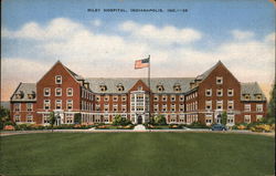 View of Riley Hospital Postcard