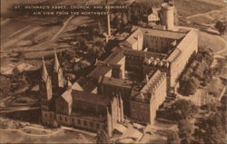 St. Meinrad's Abbey, Church and Seminary Indiana Postcard Postcard Postcard