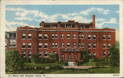 Barre City Hospital Vermont Postcard Postcard Postcard