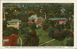 Aeroplane View, Illinois State Normal University Campus and Building Postcard Postcard Postcard