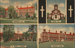 Beckman's Hall; Chapel Hall; St. Mary's Academy; Mother's Home Miscellaneous Postcard Postcard Postcard