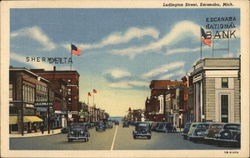 Ludington Street Escanaba, MI Postcard Postcard Postcard