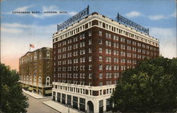 Consumers Building Jackson, MI Postcard Postcard Postcard