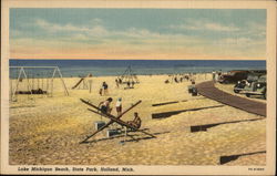 Lake Michigan Beach, State Park Postcard