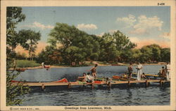 Greetings from Lawrence, Mich. Michigan Postcard Postcard Postcard