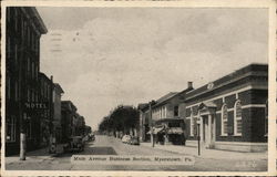 Main Avenue, Business Section Myerstown, PA Postcard Postcard Postcard