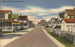 Main Street Wells Beach, ME Postcard Postcard Postcard