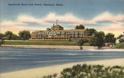 Sparhawk Hotel from Beach Postcard