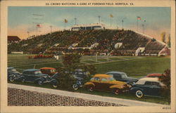 Crowd Watching a Game at Foreman Field Postcard