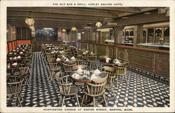 The Old Bar & Grill, The Copley Square Hotel Boston, MA Postcard Postcard Postcard