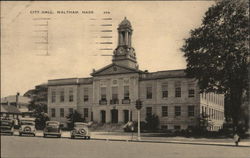 View of City Hall Waltham, MA Postcard Postcard Postcard