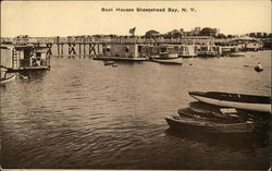 Boat Houses Sheepshead Bay, NY Postcard Postcard Postcard